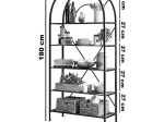 ΒΙΒΛΙΟΘΗΚΗ PADRIG PAKOWORLD ΚΑΡΥΔΙ-ΜΑΥΡΟ 72X34X180ΕΚ