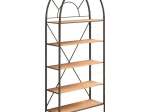 ΒΙΒΛΙΟΘΗΚΗ PADRIG PAKOWORLD ΚΑΡΥΔΙ-ΜΑΥΡΟ 72X34X180ΕΚ