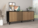ΜΠΟΥΦΕΣ FLIPTER PAKOWORLD ΜΕΛΑΜΙΝΗΣ OAK-ΜΑΥΡΟ 180X40X78,6ΕΚ