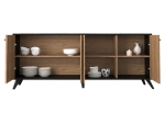 ΜΠΟΥΦΕΣ FLIPTER PAKOWORLD ΜΕΛΑΜΙΝΗΣ OAK-ΜΑΥΡΟ 180X40X78,6ΕΚ