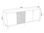 ΜΠΟΥΦΕΣ FLIPTER PAKOWORLD ΜΕΛΑΜΙΝΗΣ OAK-ΜΑΥΡΟ 180X40X78,6ΕΚ