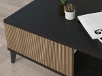 ΤΡΑΠΕΖΙ ΣΑΛΟΝΙΟΥ FLIPTER PAKOWORLD ΜΕΛΑΜΙΝΗΣ OAK-ΜΑΥΡΟ 83X54X34ΕΚ