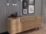 ΜΠΟΥΦΕΣ SENNAN PAKOWORLD ΜΕΛΑΜΙΝΗΣ OAK 180X45X80ΕΚ
