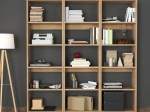 ΒΙΒΛΙΟΘΗΚΗ RABUKU PAKOWORLD ΣΕ OAK  ΑΠΟΧΡΩΣΗ 146X22X160ΕΚ