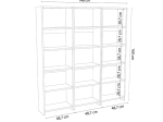 ΒΙΒΛΙΟΘΗΚΗ RABUKU PAKOWORLD ΣΕ ΑΝΘΡΑΚΙ ΑΠΟΧΡΩΣΗ 146X22X160ΕΚ