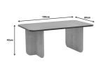 ΤΡΑΠΕΖΙ BECA PAKOWORLD ΣΕ OAK-ΜΑΥΡΟ ΑΠΟΧΡΩΣΗ 100X60X42ΕΚ