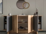 ΜΠΟΥΦΕΣ ARAMOS PAKOWORLD ΣΕ ΑΝΘΡΑΚΙ - OAK ΑΠΟΧΡΩΣΗ 180X45X80ΕΚ