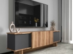 ΕΠΙΠΛΟ ΤΗΛΕΟΡΑΣΗΣ ARAMOS PAKOWORLD ΣΕ ΑΝΘΡΑΚΙ-OAK ΑΠΟΧΡΩΣΗ 180X33X50ΕΚ