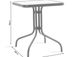 ΤΡΑΠΕΖΑΡΙΑ WATSON-CALAN ΣΕΤ 3ΤΕΜ PAKOWORLD ΜΕΤΑΛΛΟ-TEXTILENE ΚΑΦΕ 60X60X70ΕΚ