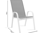 ΤΡΑΠΕΖΑΡΙΑ WATSON-CALAN ΣΕΤ 3ΤΕΜ PAKOWORLD ΜΕΤΑΛΛΟ-TEXTILENE ΚΑΦΕ 60X60X70ΕΚ