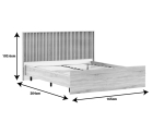 ΚΡΕΒΑΤΙ ΔΙΠΛΟ BRUSE PAKOWORLD OAK-ΛΕΥΚΟ ΧΡΩΜΑ ΜΕΛΑΜΙΝΗΣ 160X200ΕΚ
