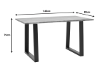 ΤΡΑΠΕΖΙ AVRON PAKOWORLD ΦΥΣΙΚΟ ΜΑΣΙΦ ΞΥΛΟ ΑΚΑΚΙΑΣ 140X80X76ΕΚ