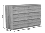 ΣΥΡΤΑΡΙΕΡΑ CINDY PAKOWORLD 6 ΣΥΡΤΑΡΙΩΝ ΛΕΥΚΟ 120X40X75ΕΚ
