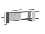 ΕΠΙΠΛΟ ΤΗΛΕΟΡΑΣΗΣ STANDI PAKOWORLD ΣΕ SONOMA-ΓΚΡΙ CEMENT ΑΠΟΧΡΩΣΗ 120X25X36.8ΕΚ