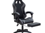 ΚΑΡΕΚΛΑ ΓΡΑΦΕΙΟΥ GAMING ΜΕ ΥΠΟΠΟΔΙΟ MOZA PAKOWORLD PU ΜΑΥΡΟ-ΓΚΡΙ
