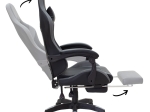 ΚΑΡΕΚΛΑ ΓΡΑΦΕΙΟΥ GAMING ΜΕ ΥΠΟΠΟΔΙΟ MOZA PAKOWORLD PU ΜΑΥΡΟ-ΓΚΡΙ