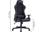 ΚΑΡΕΚΛΑ ΓΡΑΦΕΙΟΥ GAMING MAZOL PAKOWORLD PU ΜΑΥΡΟ 66X56X135ΕΚ