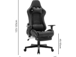 ΚΑΡΕΚΛΑ ΓΡΑΦΕΙΟΥ GAMING ZELDO PAKOWORLD PU ΜΑΥΡΟ 66X56X135ΕΚ