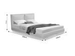 ΚΡΕΒΑΤΙ ΔΙΠΛΟ JESSIE PAKOWORLD FLOATING STYLE ΜΕ LED-PU ΕΚΡΟΥ 160X200ΕΚ
