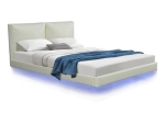 ΚΡΕΒΑΤΙ ΔΙΠΛΟ JESSIE PAKOWORLD FLOATING STYLE ΜΕ LED-PU ΕΚΡΟΥ 160X200ΕΚ