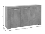 ΜΠΟΥΦΕΣ JOANNA PAKOWORLD ΛΕΥΚΟ 144X42X80ΕΚ