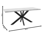 TΡΑΠΕΖΙ GILMAN PAKOWORLD MDF SONOMA-ΜΑΥΡΟ 180X90X75ΕΚ