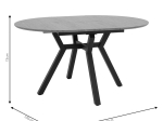 TΡΑΠΕΖΙ FRANCES PAKOWORLD ΕΠΕΚΤΕΙΝΟΜΕΝΟ MDF SONOMA-ΜΑΥΡΟ 100-140X100X75ΕΚ