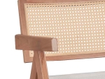 ΠΟΛΥΘΡΟΝΑ WINSLOW PAKOWORLD ΞΥΛΟ RUBBERWOOD ΑΝΟΙΚΤΟ ΚΑΡΥΔΙ-PVC RATTAN ΦΥΣΙΚΟ-ΥΦΑΣΜΑ ΓΚΡΙ