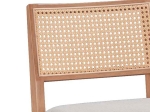 ΣΚΑΜΠΟ BAR WINSLOW PAKOWORLD ΞΥΛΟ RUBBERWOOD ΑΝΟΙΚΤΟ ΚΑΡΥΔΙ-PVC RATTAN ΦΥΣΙΚΟ-ΥΦΑΣΜΑ ΓΚΡΙ 44.5X46X98ΕΚ