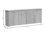 ΜΠΟΥΦΕΣ KINLEY PAKOWORLD ΣΕ ΑΝΘΡΑΚΙ-WENGE ΑΠΟΧΡΩΣΗ 210X40X82ΕΚ