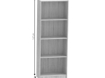 ΒΙΒΛΙΟΘΗΚΗ PRESLEY PAKOWORLD ΣΕ ΑΝΘΡΑΚΙ-WENGE ΑΠΟΧΡΩΣΗ 60X30X167ΕΚ