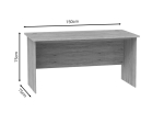 ΓΡΑΦΕΙΟ ΕΡΓΑΣΙΑΣ ANZE PAKOWORLD ΦΥΣΙΚΟ ΜΕΛΑΜΙΝΗΣ 150X75X75ΕΚ