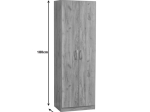 ΝΤΟΥΛΑΠΑ JONAR PAKOWORLD ΔΙΦΥΛΛΗ OAK ΜΕΛΑΜΙΝΗΣ 60X42X180ΕΚ