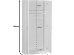 ΝΤΟΥΛΑΠΑ ΡΟΥΧΩΝ ΔΙΦΥΛΛΗ ZELIA PAKOWORLD ΣΕ SONOMA-OAK ΑΠΟΧΡΩΣΗ 79X42X180ΕΚ