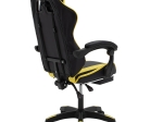 ΚΑΡΕΚΛΑ ΓΡΑΦΕΙΟΥ RUNNER GAMING PAKOWORLD PVC ΜΑΥΡΟ-ΥΦΑΣΜΑ ΚΙΤΡΙΝΟ