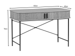 ΓΡΑΦΕΙΟ ΕΡΓΑΣΙΑΣ SCANDI PAKOWORLD MDF/METAL ΣΕ ΦΥΣΙΚΗ ΑΠΟΧΡΩΣΗ ΜΕ ΜΕΤΑΛΛΙΚΑ ΜΑΥΡΑ ΠΟΔΙΑ 120X60X76,5ΕΚ