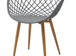 ΠΟΛΥΘΡΟΝΑ EZRA PAKOWORLD ΓΚΡΙ PP-ΠΟΔΙ ΦΥΣΙΚΟ ΜΕΤΑΛΛΟ 62X42X82ΕΚ