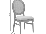 ΚΑΡΕΚΛΑ CANCO PAKOWORLD ΦΥΣΙΚΟ RUBBERWOOD-ΦΥΣΙΚΟ RATTAN 50X55X98ΕΚ