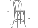 ΣΚΑΜΠΟ ΜΠΑΡ THONET PAKOWORLD ΦΥΣΙΚΟ ΞΥΛΟ ΟΞΙΑΣ-ΕΔΡΑ ΦΥΣΙΚΟ RATTAN 41X50X105ΕΚ