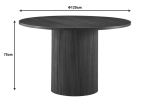ΤΡΑΠΕΖΙ MESA PAKOWORLD MDF ΣΕ ΚΑΡΥΔΙ ΑΠΟΧΡΩΣΗ Φ120X75ΕΚ