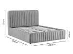 ΚΡΕΒΑΤΙ ΔΙΠΛΟ ZILIN PAKOWORLD ΥΦΑΣΜΑ ΓΚΡΙ-ΜΠΕΖ 160X200ΕΚ