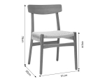 ΚΑΡΕΚΛΑ SAFAL PAKOWORLD OAK ΔΡΥΣ ΞΥΛΟ-ΕΔΡΑ ΕΚΡΟΥ ΣΧΟΙΝΙ 51X50X78ΕΚ