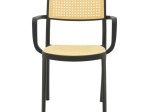 ΠΟΛΥΘΡΟΝΑ WESTLEY PAKOWORLD PP ΦΥΣΙΚΟ-ΜΑΥΡΟ 58X47X81ΕΚ