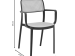 ΠΟΛΥΘΡΟΝΑ WESTLEY PAKOWORLD PP ΦΥΣΙΚΟ-ΜΑΥΡΟ 58X47X81ΕΚ
