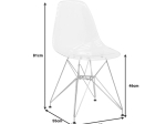 ΚΑΡΕΚΛΑ ADELLE PAKOWORLD PP ΔΙΑΦΑΝΟ-INOX ΠΟΔΙ 46X55X81ΕΚ
