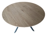 ΤΡΑΠΕΖΙ XUSON PAKOWORLD ΦΥΣΙΚΟ MDF-ΠΟΔΙ ΜΑΥΡΟ ΜΕΤΑΛΛΟ Φ120X75ΕΚ