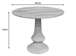 ΤΡΑΠΕΖΙ HOLY INART MANGO ΞΥΛΟ ΣΕ ΦΥΣΙΚΟ ΧΡΩΜΑ Φ97X80ΕΚ