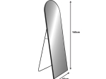 ΚΑΘΡΕΠΤΗΣ LORENS I INART ΜΑΥΡΟ ΑΛΟΥΜΙΝΙΟ 60X40X160ΕΚ