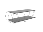 TΡΑΠΕΖΙ ΣΑΛΟΝΙΟΥ TARS PAKOWORLD ΓΚΡΙ-ΜΑΥΡΟ 120X48X30ΕΚ