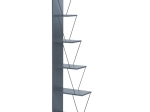 ΒΙΒΛΙΟΘΗΚΗ TARS PAKOWORLD ΓΚΡΙ-ΜΑΥΡΟ 60X24X146.5ΕΚ